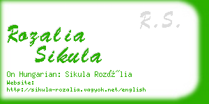 rozalia sikula business card